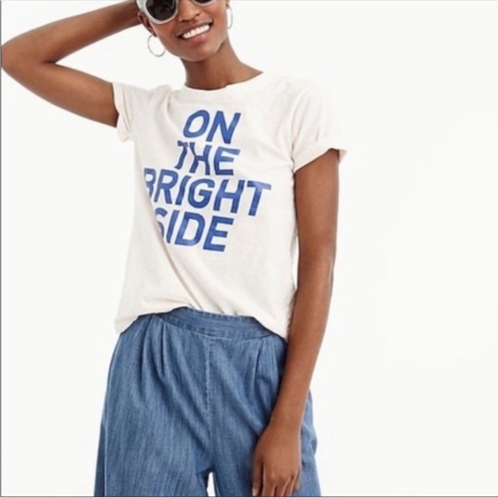 j.crew on the bright side tee shirt xs